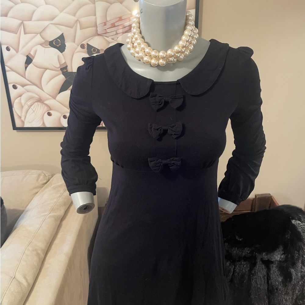 Simons Black Bow Mini Dress❤️XS